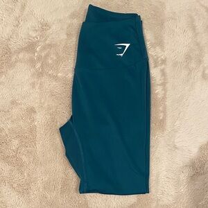 Teal Gymshark cropped leggings
